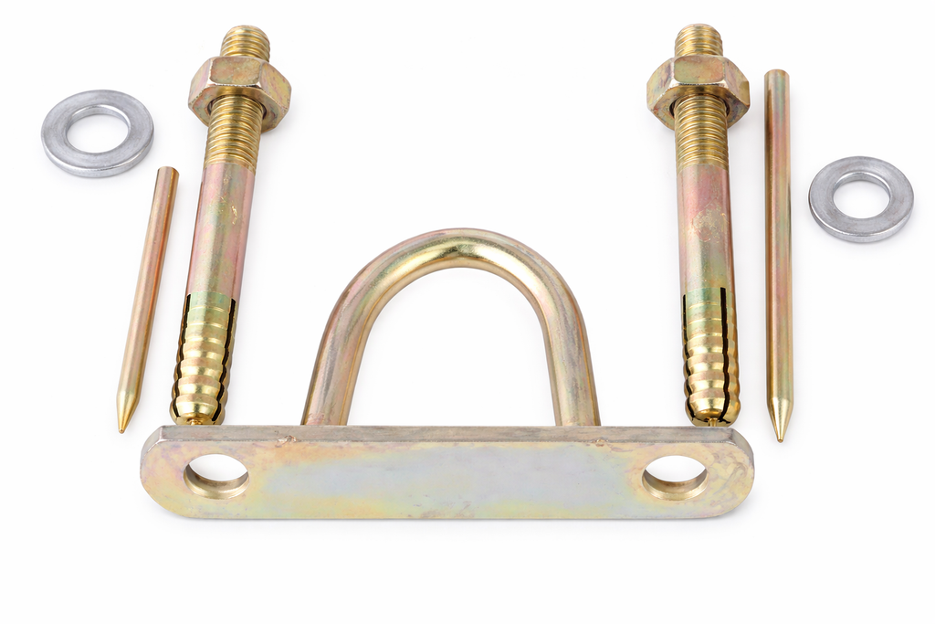 High-Security Masonry D-Hook Anchor Set (ISO 898-1 Certified).